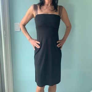 black midi dress